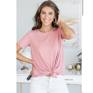 Mint Julep Still The One Dusty Rose Pink Top M
